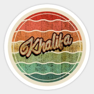 Retro Vintage Khalifa Sticker